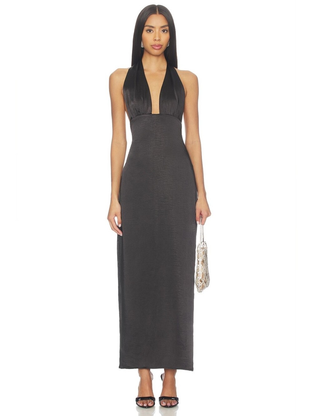 NWT MORE TO COME Christine Maxi Dress Black XS